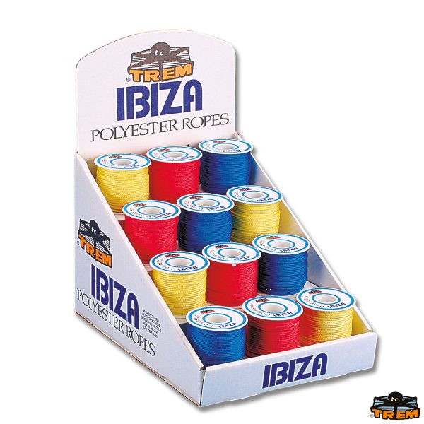 Espositore da tavolo completo di 24 bobine assortite in diametri e colori
