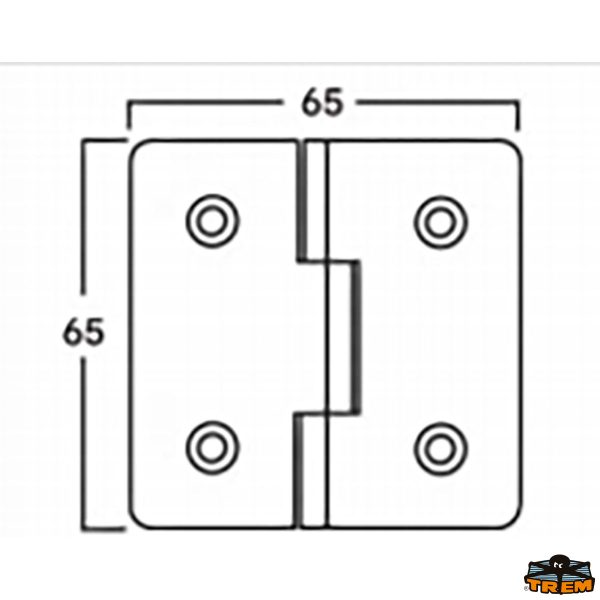 Cerniere inox AISI 316 65x65 mm  quadrata