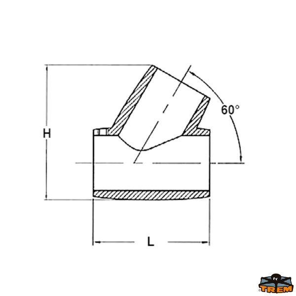 T inclinato 60° microfuso