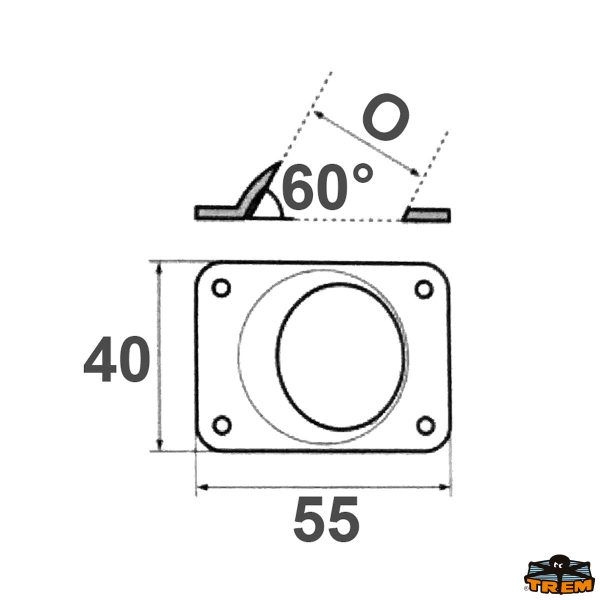 Base a saldare Rettangolare 60°