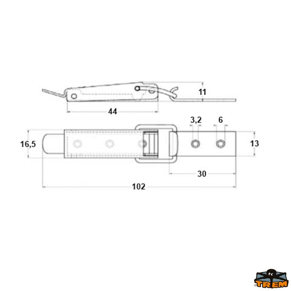 Chiusura per portelli e gavoni in acciaio inox AISI 316
