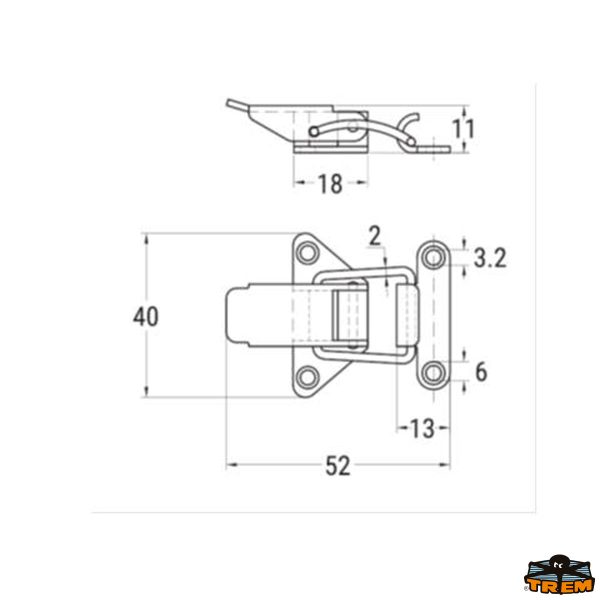 Chiusura stampata in acciaio inox AISI 316