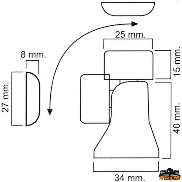 Fermaporta in ottone cromato magnetico e orientabile