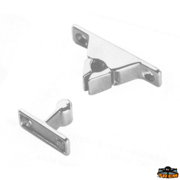 Fermaporta in ottone cromato