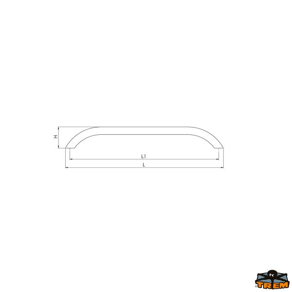 Corrimano  in acciaio inox aisi 316 con tubo ovalizzato