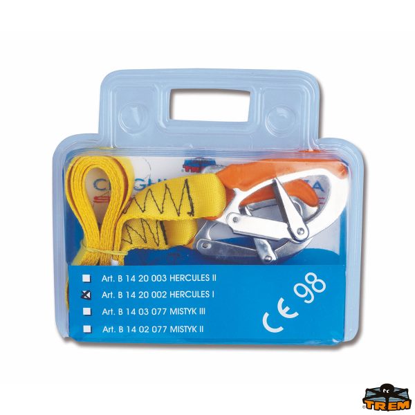 Cordone ombelicale per cinture di sicurezza statico + elastico con 3 moschettoni