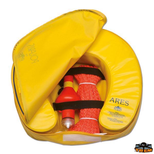 Kit sicurezza Polaris completo di salvagente Ares cima da 30 mt boetta galleggiante