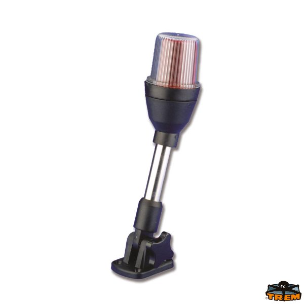 Fanale con asta inox combinato rosso/verde