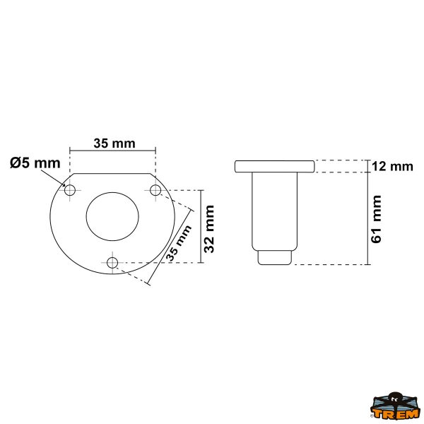 Asta fanale 360° a LED EASY LED estraibile in piano con fanale Combi 225° e con base LUNAR colore bianco