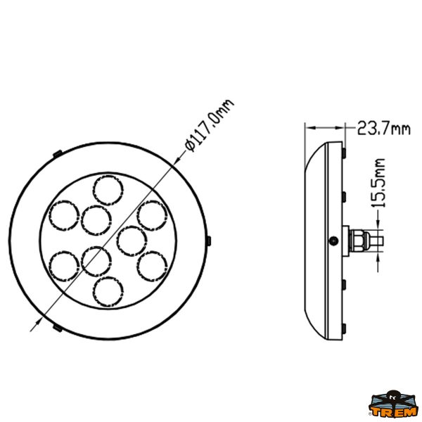 Luce subacquea ovale LED per plancetta carena e specchio di poppa