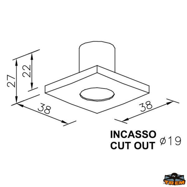 Luce di cortesia a led da incasso 15
