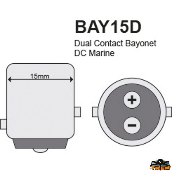 Lampadina al led BAY15D perni disassati per fanali di via con copertura in resina