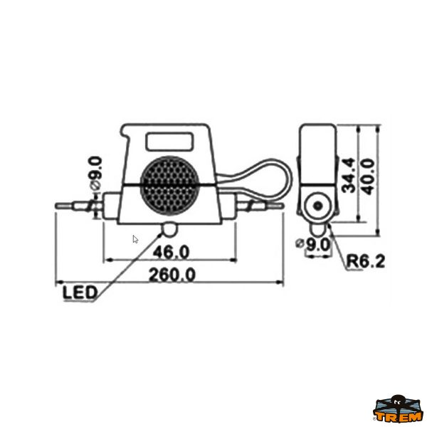 Portafusibile stagno ip66con led d‘allarme