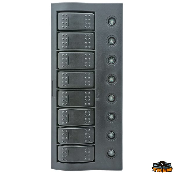 Pannello elettrico compact con circuit breaker + led ip66  8 interruttori