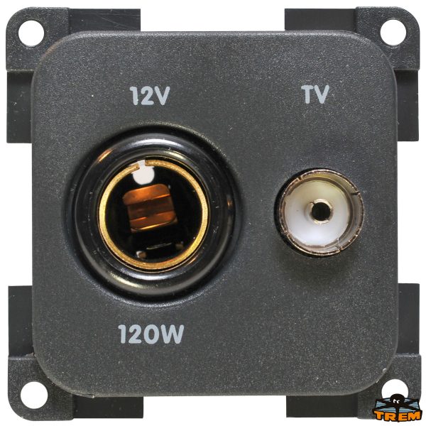 Presa 12V + TV (TV 95 75 Ohm)
