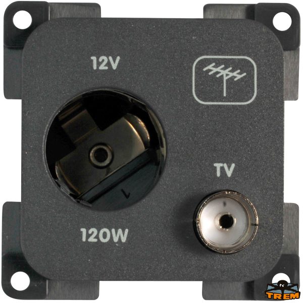 Presa 12V auto + TV (TV 95 75 Ohm)