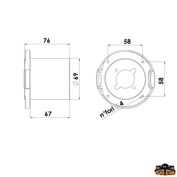 Contenitore per staccabatteria realizzato in Abs bianco