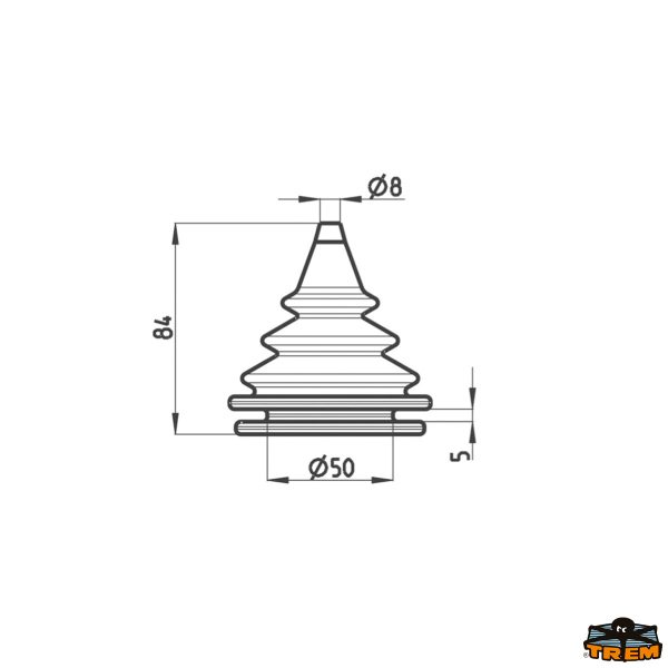 Soffietto foro diametro 8 mm