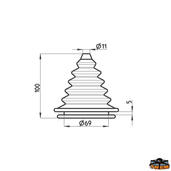 Soffietto foro diametro 11 mm