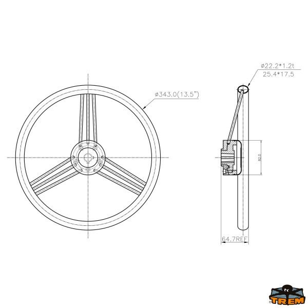 Volante in acciaio inox AISI 316