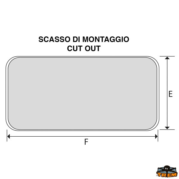 Portello d‘ispezione in AAS HD 355x600 colore crema 9010
