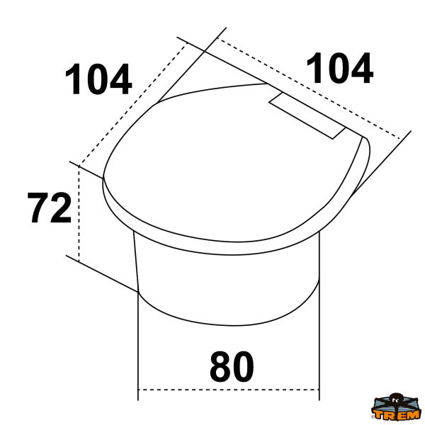 Contenitore doccia in ottone cromato flat