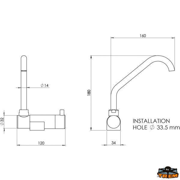 Rubinetto mixer canna alta