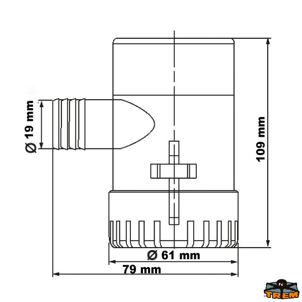 Pompa ad immersione portata 550 GPH