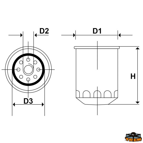 Cartuccia di ricambio acqua/carburante tipo Racor3213