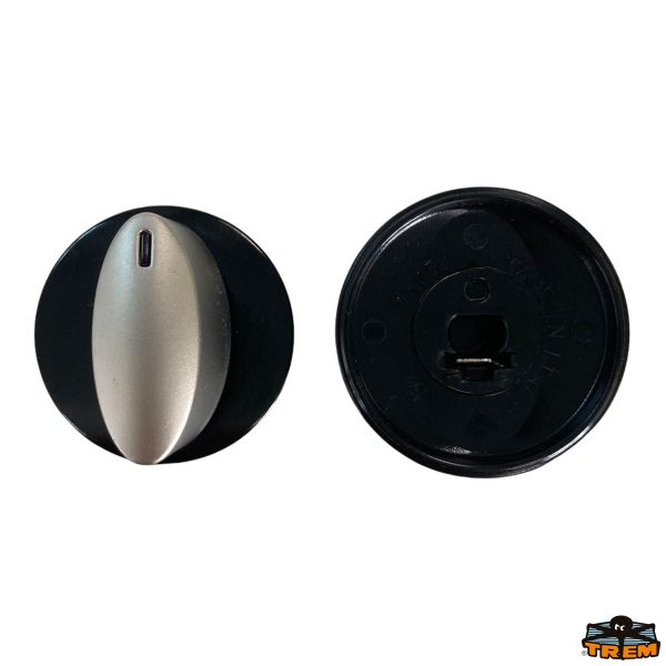Manopola nero/cromo diametro 34 mm