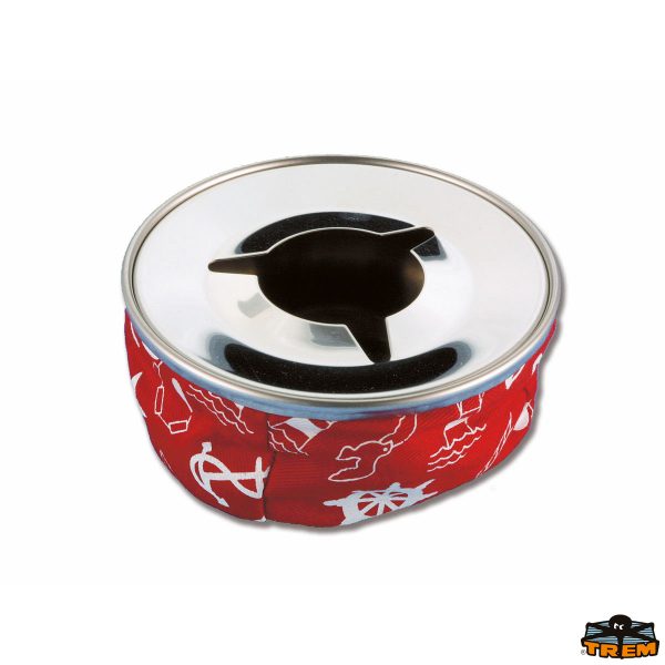 Posacenere in acciaio inox colore rosso